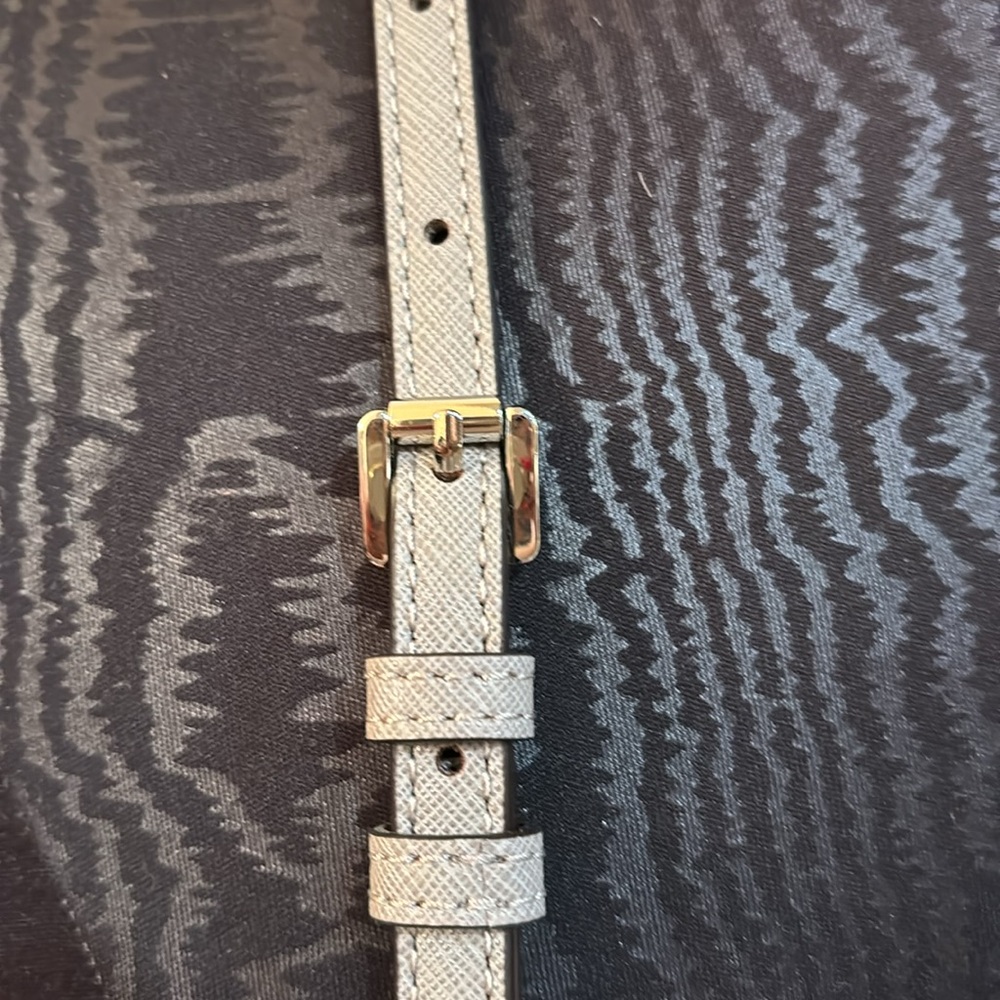 Michael Kors gray crossbody with silver beading & accents - Picture 3 of 7
